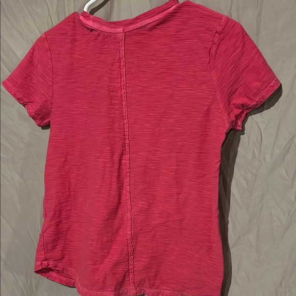 Pilcro Pink Short Sleeve Tee Classic Crew Neck - Picture 2 of 3